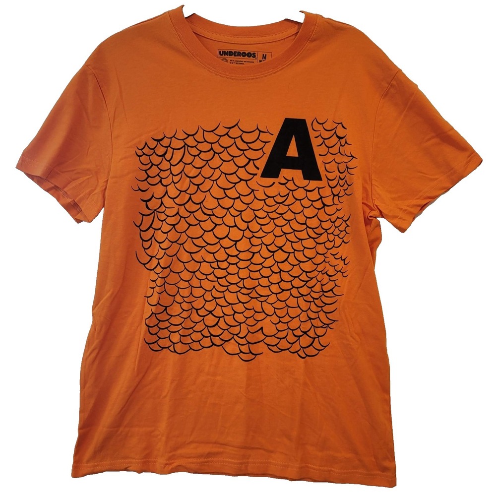 Underoos Aquaman Shirt Mens Medium Orange DC Comics Superhero Costume Tee‎